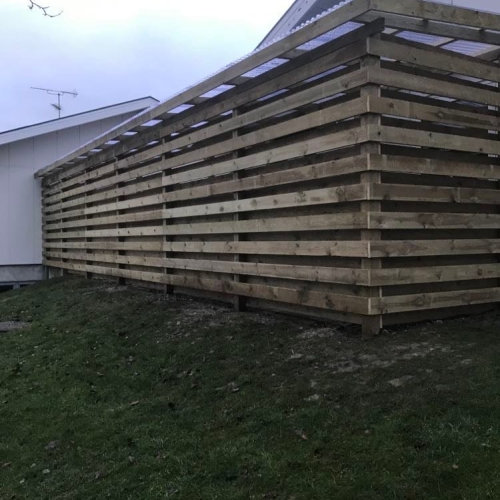 Tilbygning af overdækning i Hillerød på Sjælland