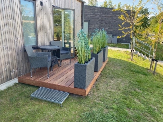 Træterrasse bygget af tømrer i Hillerød