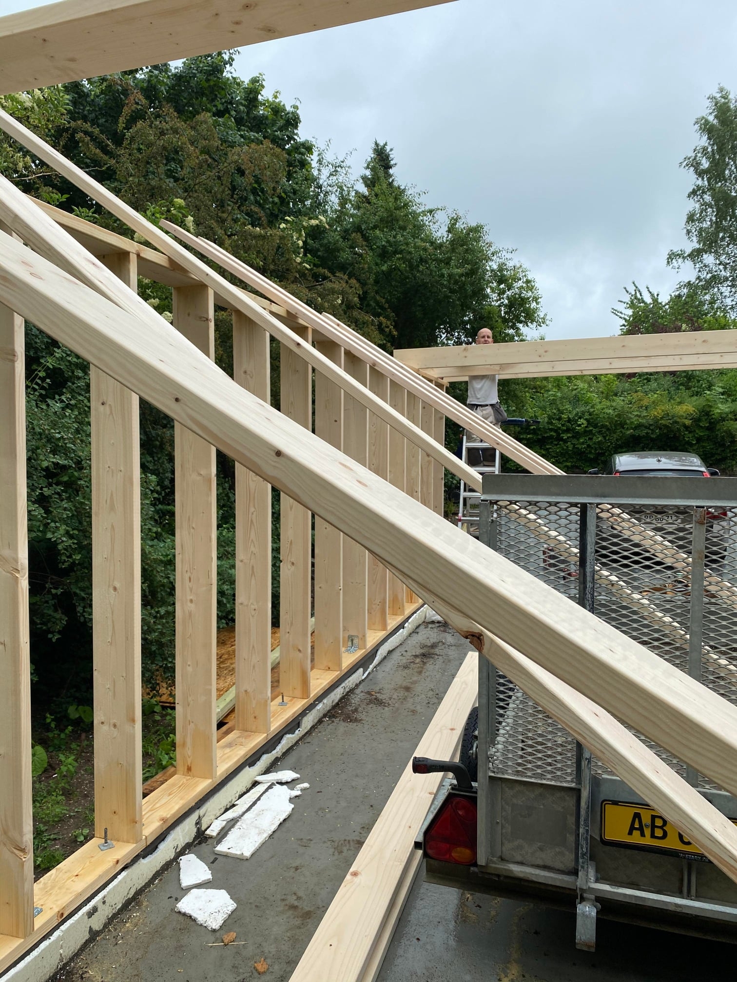 Tømrer til tilbygning af carport i Måløv, nær København