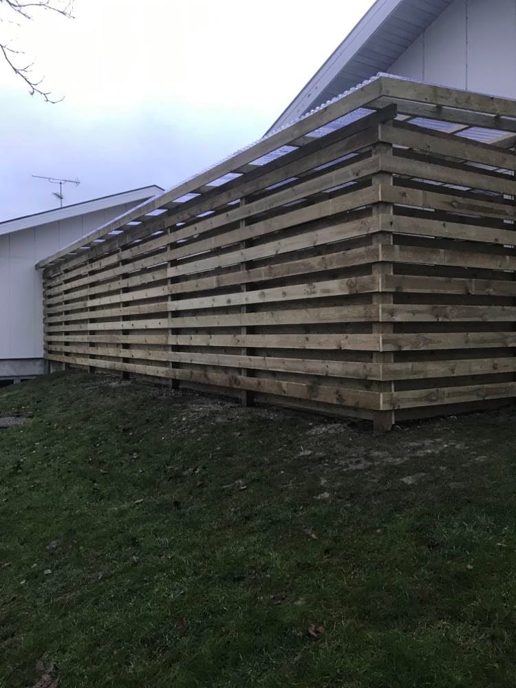 Tilbygning af overdækning i Hillerød på Sjælland